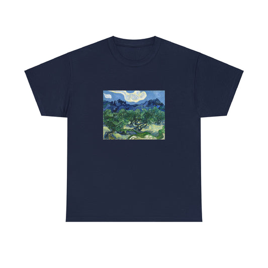 Vincent van Gogh - Olive Trees in a Mountainous Landscape (1889)