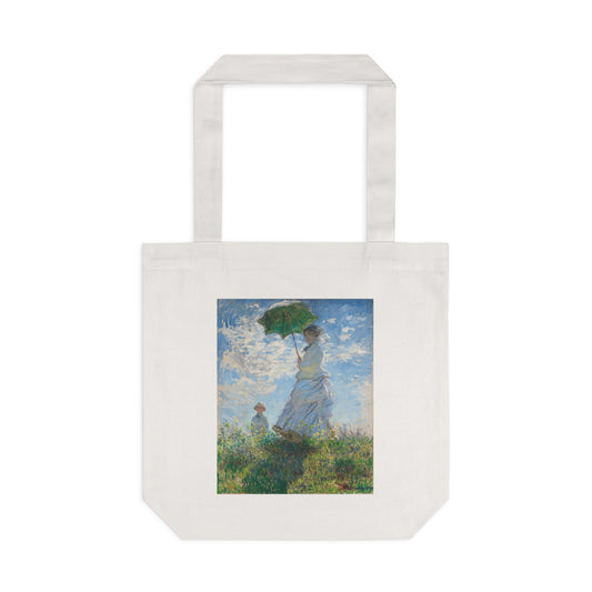 Woman with a Parasol - Madame Monet and Her Son (1875) - Tote bag